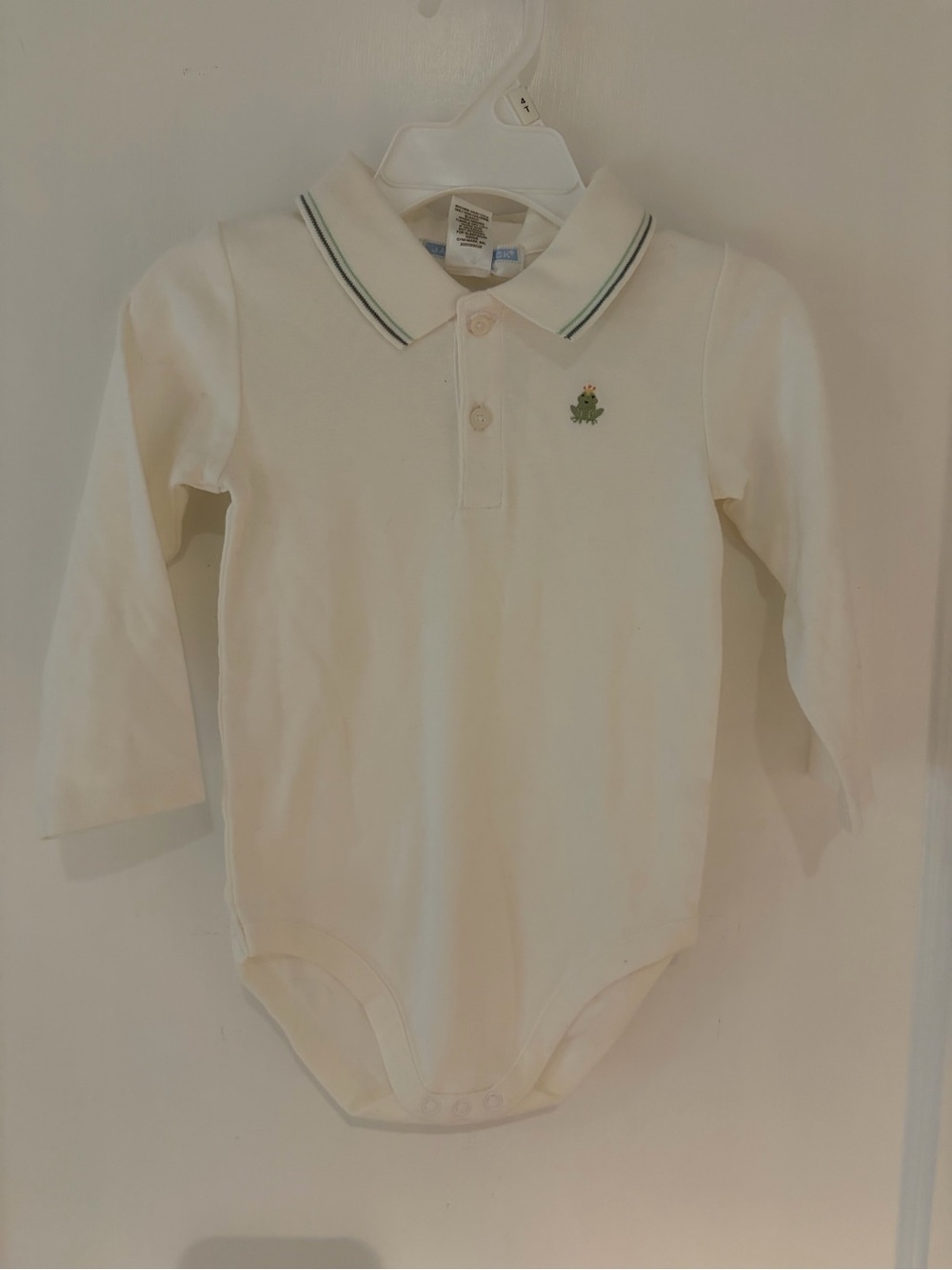 NWT Janie and Jack 12 to 18 Month Frog Long Sleeve Onesie